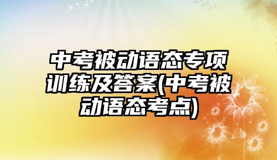 中考被動語態(tài)專項訓(xùn)練及答案(中考被動語態(tài)考點)