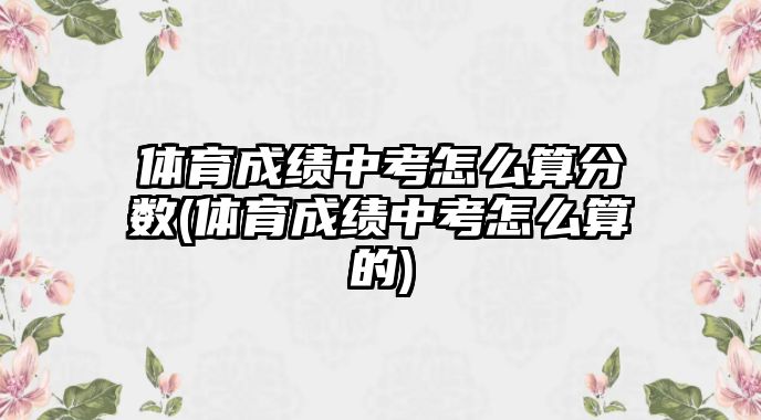 體育成績(jī)中考怎么算分?jǐn)?shù)(體育成績(jī)中考怎么算的)