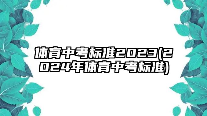 體育中考標準2023(2024年體育中考標準)