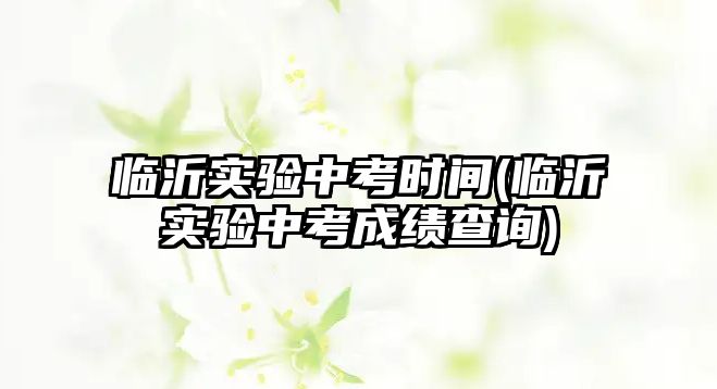 臨沂實(shí)驗(yàn)中考時(shí)間(臨沂實(shí)驗(yàn)中考成績(jī)查詢)