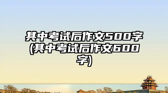 其中考試后作文500字(其中考試后作文600字)