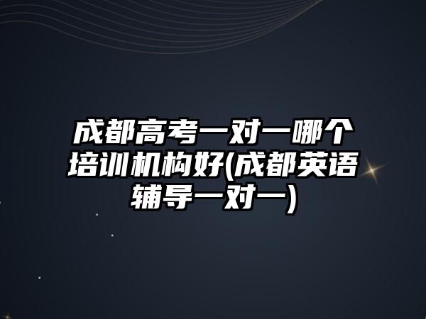 成都高考一對(duì)一哪個(gè)培訓(xùn)機(jī)構(gòu)好(成都英語輔導(dǎo)一對(duì)一)