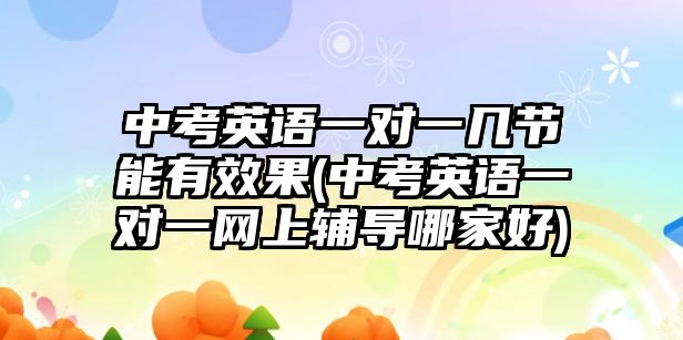 中考英語一對一幾節(jié)能有效果(中考英語一對一網(wǎng)上輔導哪家好)