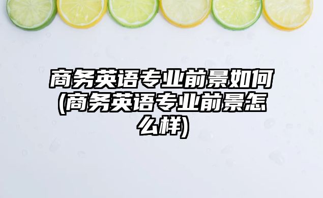 商務英語專業(yè)前景如何(商務英語專業(yè)前景怎么樣)