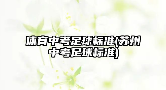 體育中考足球標(biāo)準(zhǔn)(蘇州中考足球標(biāo)準(zhǔn))