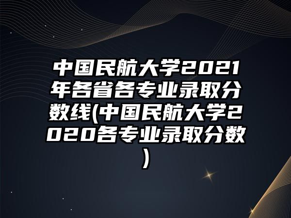 中國民航大學(xué)2021年各省各專業(yè)錄取分?jǐn)?shù)線(中國民航大學(xué)2020各專業(yè)錄取分?jǐn)?shù))