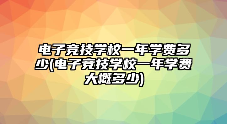 電子競(jìng)技學(xué)校一年學(xué)費(fèi)多少(電子競(jìng)技學(xué)校一年學(xué)費(fèi)大概多少)