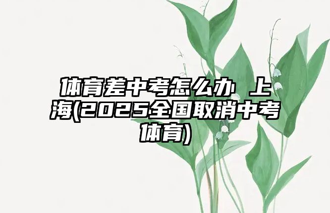 體育差中考怎么辦 上海(2025全國(guó)取消中考體育)