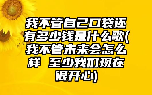 我不管自己口袋還有多少錢是什么歌(我不管未來會怎么樣 至少我們現(xiàn)在很開心)