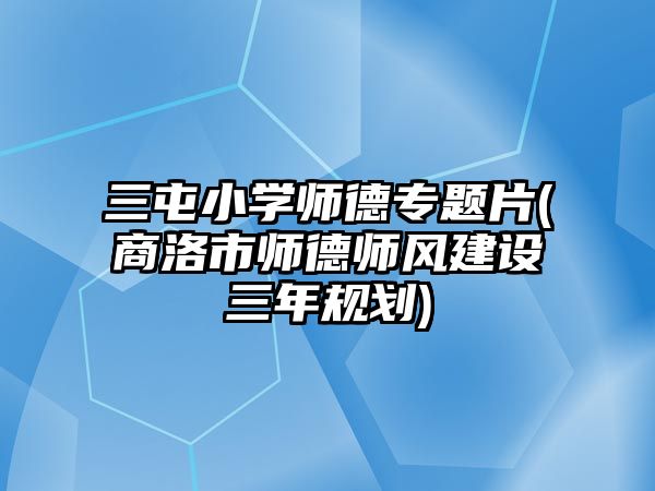 三屯小學師德專題片(商洛市師德師風建設(shè)三年規(guī)劃)