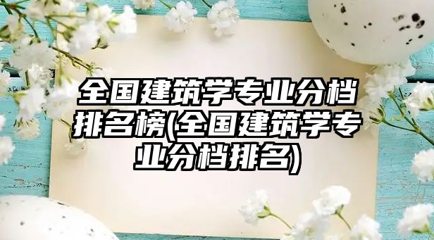 全國建筑學專業(yè)分檔排名榜(全國建筑學專業(yè)分檔排名)