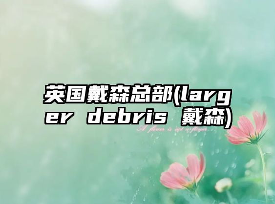 英國(guó)戴森總部(larger debris 戴森)