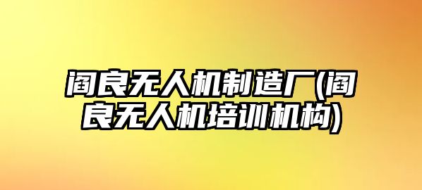 閻良無人機制造廠(閻良無人機培訓機構)