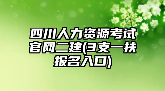 四川人力資源考試官網(wǎng)二建(3支一扶報名入口)