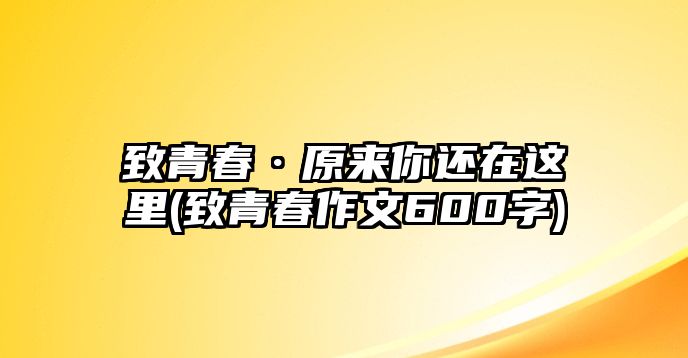 致青春·原來(lái)你還在這里(致青春作文600字)