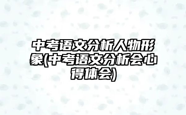 中考語文分析人物形象(中考語文分析會心得體會)