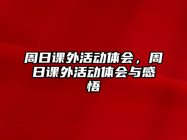 周日課外活動體會，周日課外活動體會與感悟