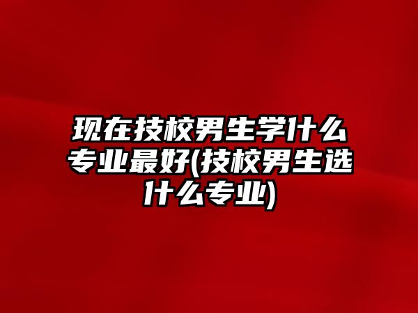 現(xiàn)在技校男生學什么專業(yè)最好(技校男生選什么專業(yè))