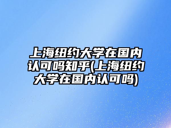 上海紐約大學在國內認可嗎知乎(上海紐約大學在國內認可嗎)