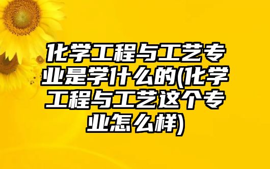 化學(xué)工程與工藝專業(yè)是學(xué)什么的(化學(xué)工程與工藝這個專業(yè)怎么樣)