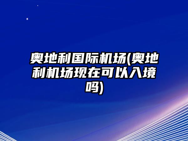 奧地利國際機場(奧地利機場現(xiàn)在可以入境嗎)