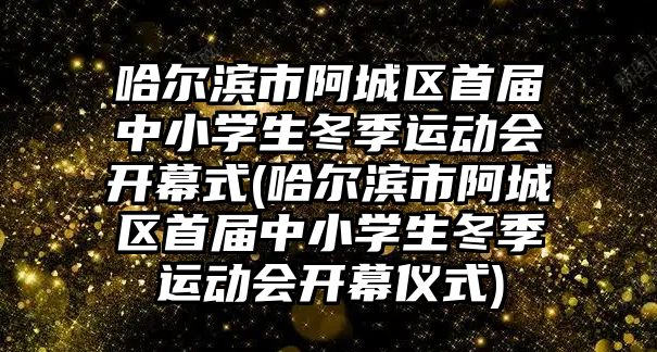 哈爾濱市阿城區(qū)首屆中小學生冬季運動會開幕式(哈爾濱市阿城區(qū)首屆中小學生冬季運動會開幕儀式)