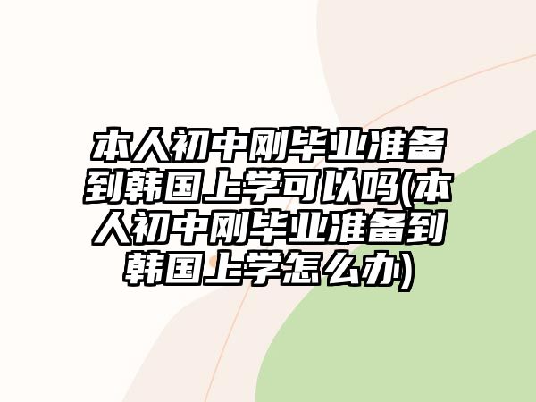 本人初中剛畢業(yè)準備到韓國上學可以嗎(本人初中剛畢業(yè)準備到韓國上學怎么辦)