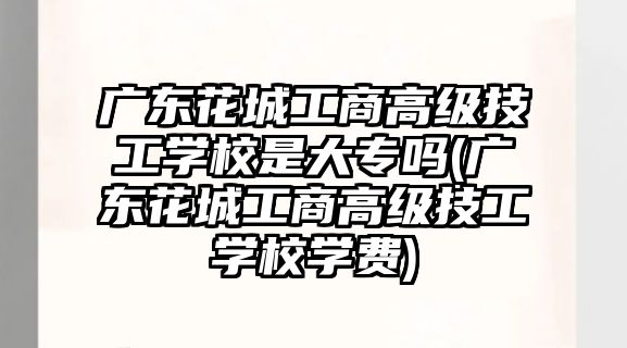 廣東花城工商高級(jí)技工學(xué)校是大專嗎(廣東花城工商高級(jí)技工學(xué)校學(xué)費(fèi))