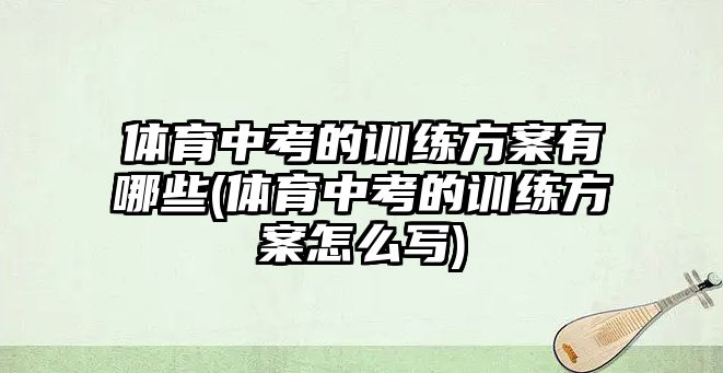 體育中考的訓練方案有哪些(體育中考的訓練方案怎么寫)