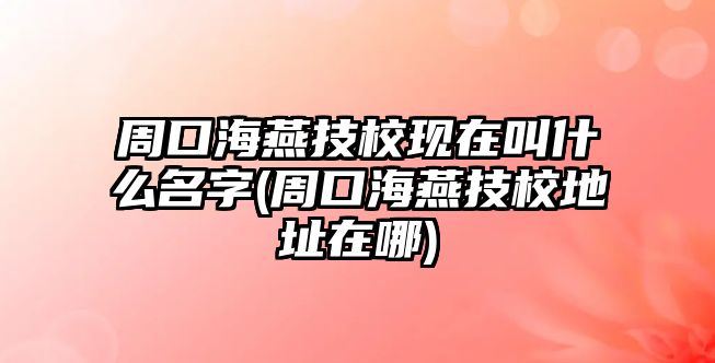 周口海燕技?，F(xiàn)在叫什么名字(周口海燕技校地址在哪)