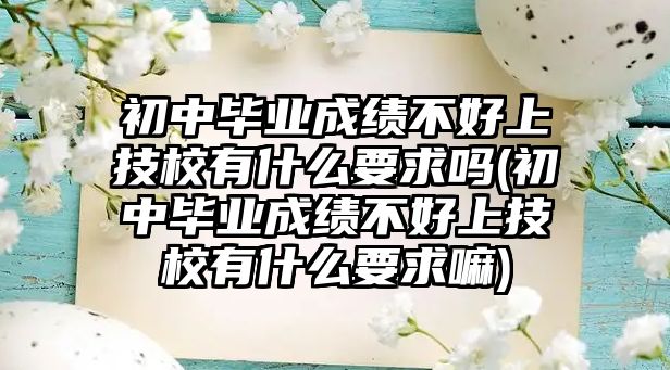 初中畢業(yè)成績(jī)不好上技校有什么要求嗎(初中畢業(yè)成績(jī)不好上技校有什么要求嘛)