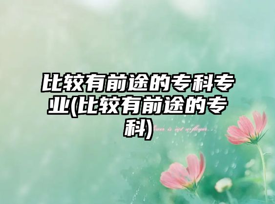 比較有前途的?？茖I(yè)(比較有前途的?？?