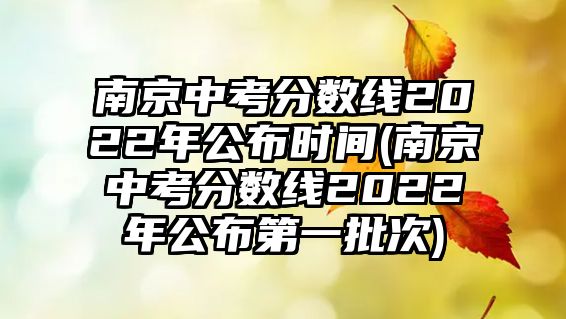 南京中考分數(shù)線2022年公布時間(南京中考分數(shù)線2022年公布第一批次)