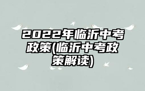 2022年臨沂中考政策(臨沂中考政策解讀)