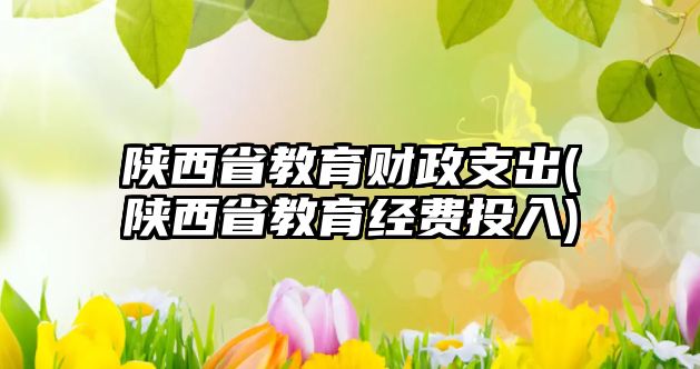 陜西省教育財政支出(陜西省教育經(jīng)費投入)