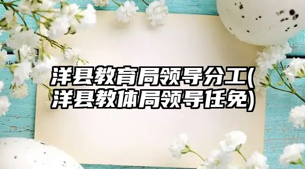 洋縣教育局領導分工(洋縣教體局領導任免)