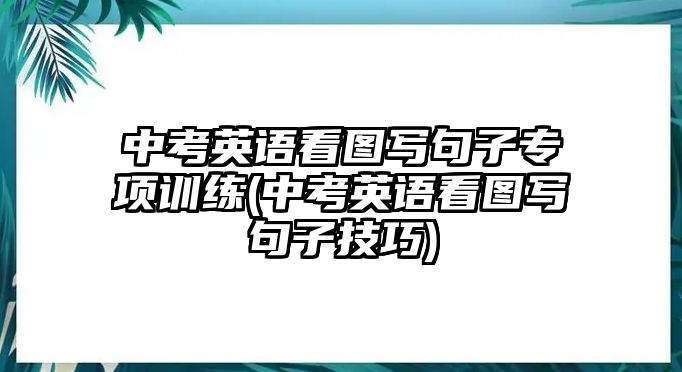 中考英語看圖寫句子專項(xiàng)訓(xùn)練(中考英語看圖寫句子技巧)