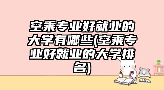 空乘專業(yè)好就業(yè)的大學有哪些(空乘專業(yè)好就業(yè)的大學排名)