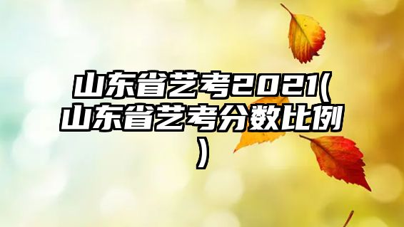 山東省藝考2021(山東省藝考分數(shù)比例)