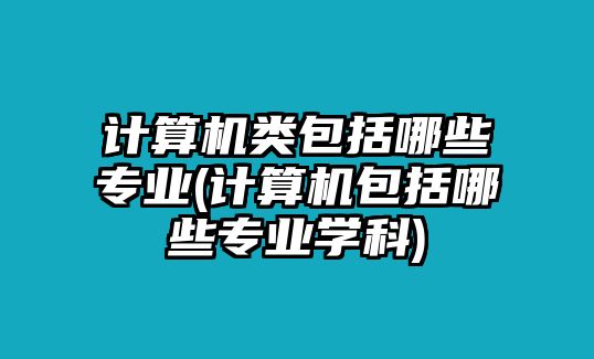 計(jì)算機(jī)類包括哪些專業(yè)(計(jì)算機(jī)包括哪些專業(yè)學(xué)科)