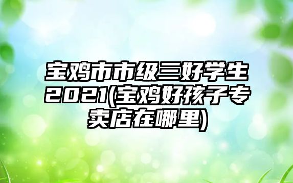 寶雞市市級(jí)三好學(xué)生2021(寶雞好孩子專賣店在哪里)