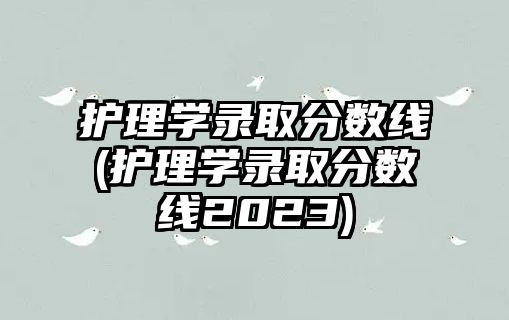 護理學錄取分數(shù)線(護理學錄取分數(shù)線2023)