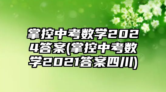 掌控中考數(shù)學2024答案(掌控中考數(shù)學2021答案四川)