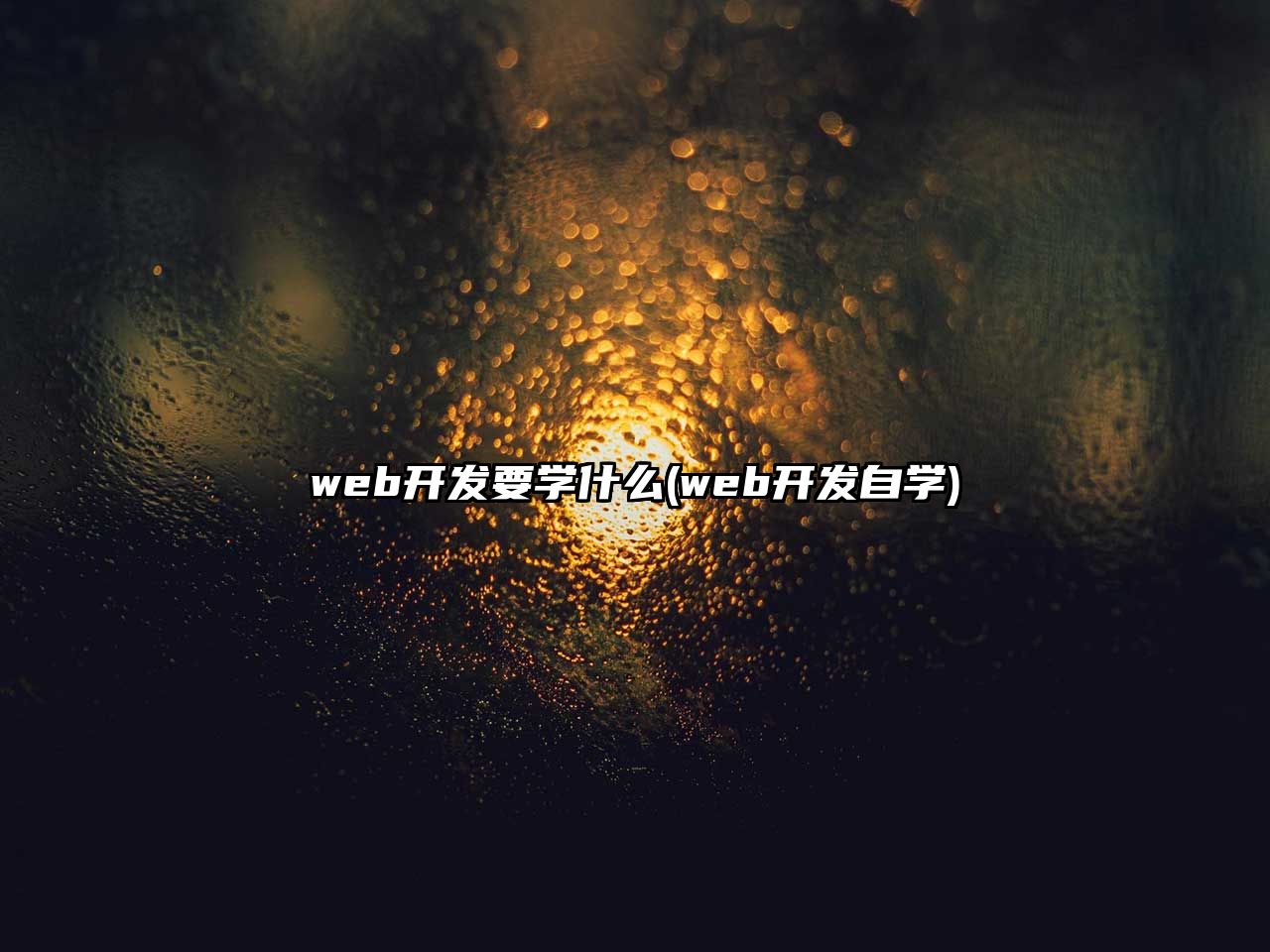 web開發(fā)要學(xué)什么(web開發(fā)自學(xué))