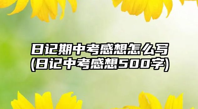 日記期中考感想怎么寫(日記中考感想500字)