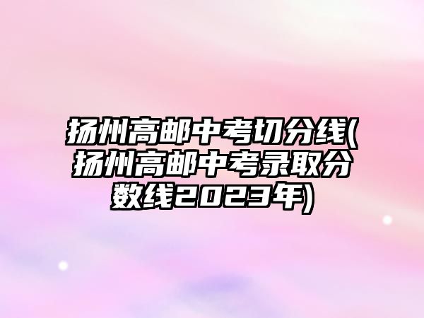 揚州高郵中考切分線(揚州高郵中考錄取分數(shù)線2023年)