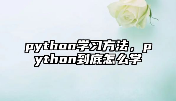 python學(xué)習(xí)方法，python到底怎么學(xué)