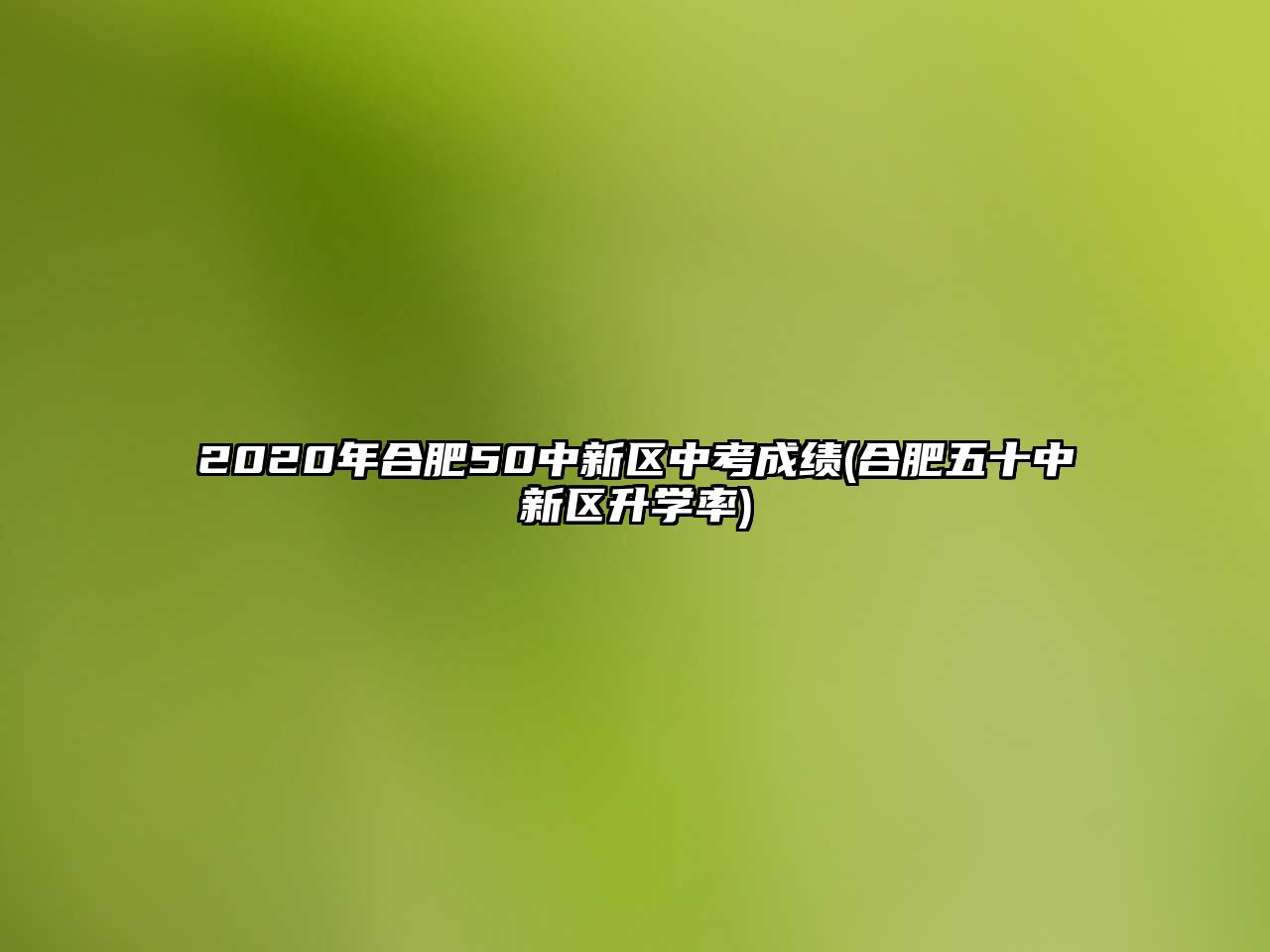 2020年合肥50中新區(qū)中考成績(合肥五十中新區(qū)升學率)