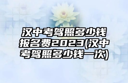 漢中考駕照多少錢報名費2023(漢中考駕照多少錢一次)