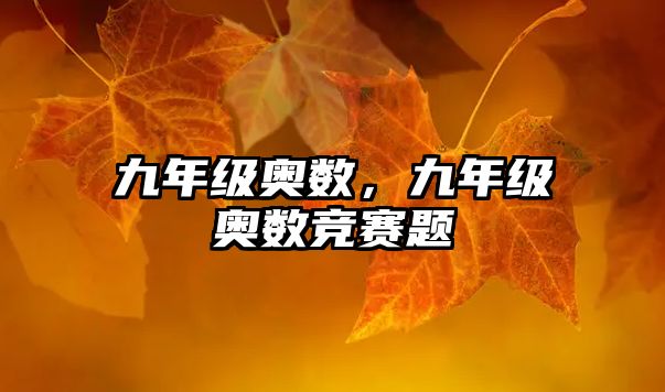 九年級(jí)奧數(shù)，九年級(jí)奧數(shù)競(jìng)賽題